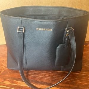 Michael Kors MK Large Tote Leather Shoulder Bag Purse